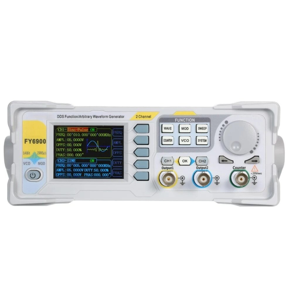 Fy6900 100Mhz Signal Generator High Precision Digital Dds Dual-Channel Function Signal/Arbitrary Waveform Generator 6900075207424