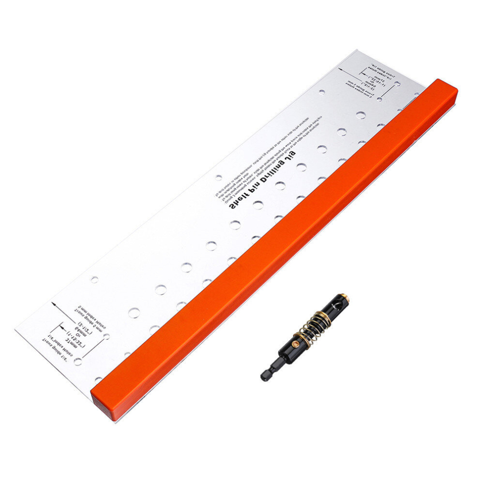 Drillpro Shelf Pin Drilling Jig Woodworking Drill Guide With 1/4 Inch Self Centering Reaming Bit 3796736792988