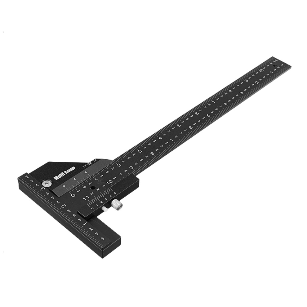 Multifunction Woodworking Scriber Gauge Aluminum Steel Measuring Marking Framing Ruler Tool For Carpentry Diy Tools 8118257113403