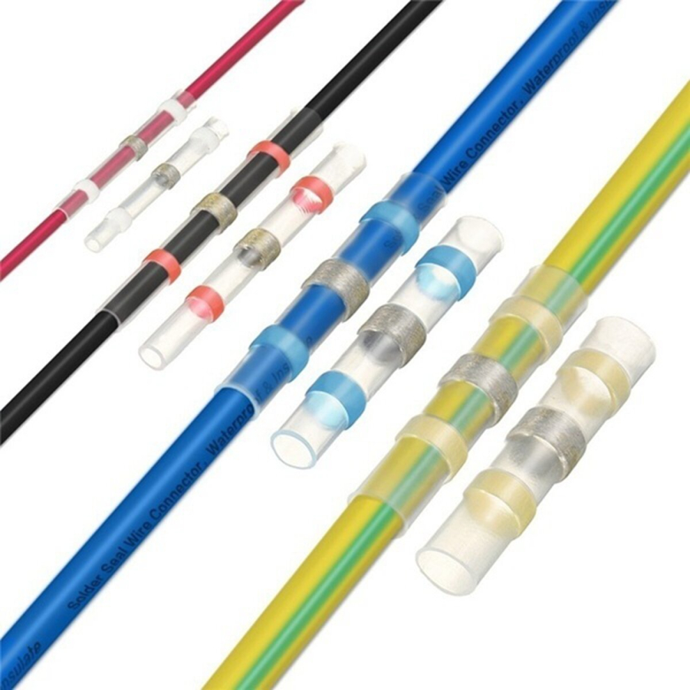 300Pcs Assortment Heat Shrink Tube Wire Crimp Wire Connector Solder Sleeve Kit 602451653608
