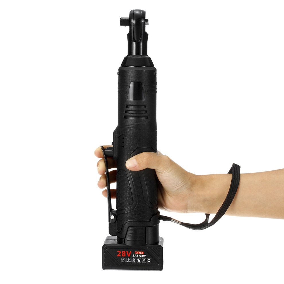 12V/18V/28V Electric Ratchet Wrench Cordless Electric Wrench 3/8'' Right Angle Wrench Li-Ion Batteriy Charger Tool 6900054579429