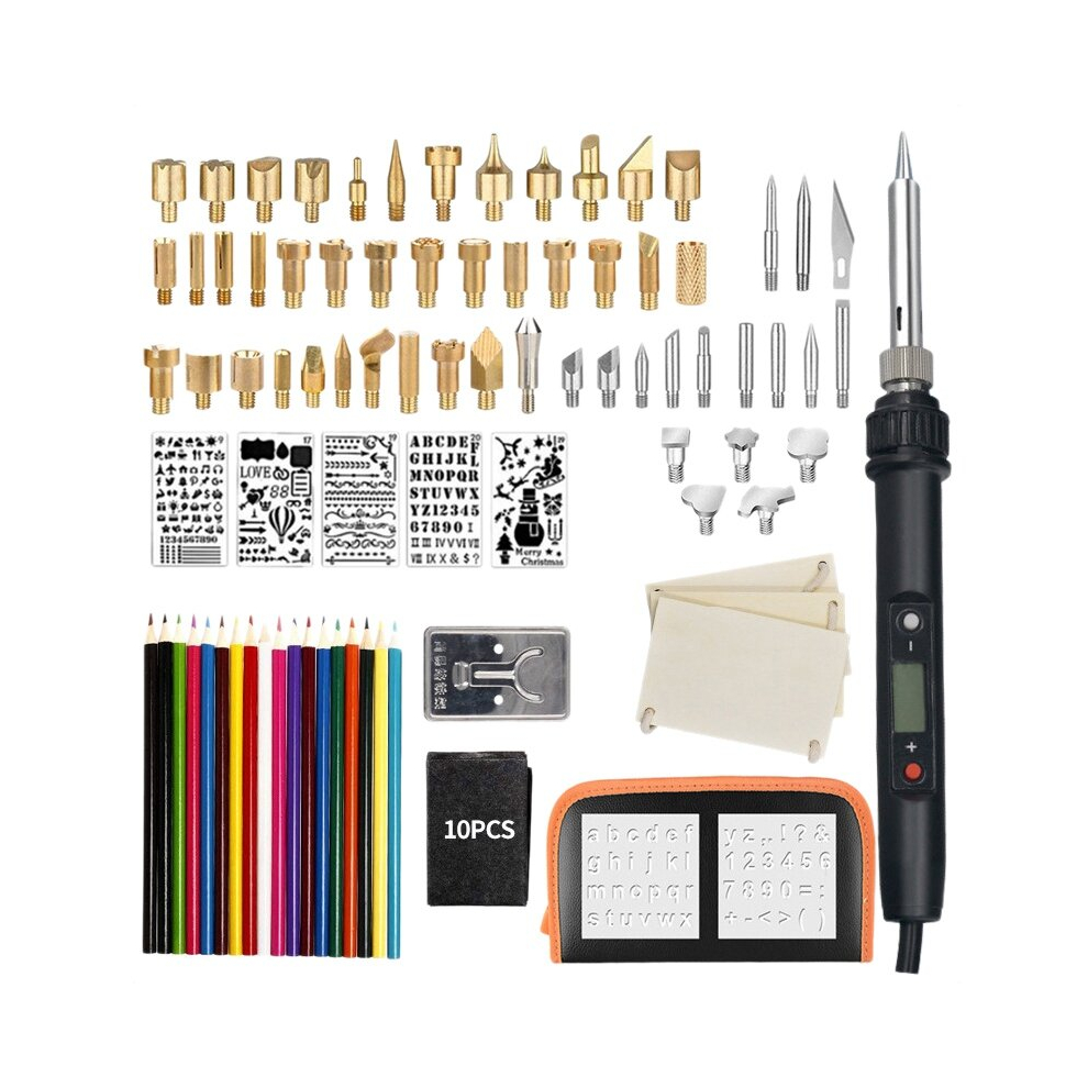 94Pcs Soldering Iron Kit Welding Tool Wood Burning Pen Soldering Iron Tips Us/Eu 6900064337422