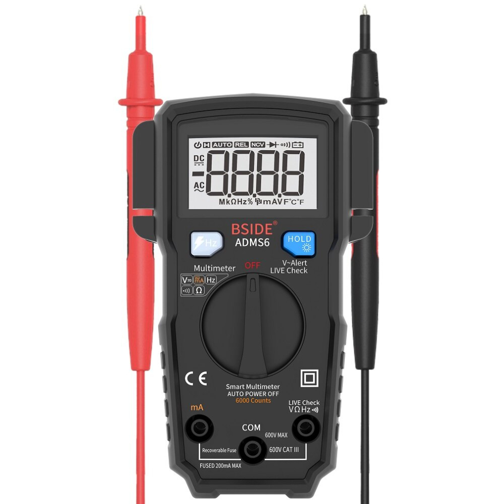 Bside Adms6 Digital 6000 Counts True Rms Multimeter Tester Autoranging Multimeter With V-Alert Test 6933540312279