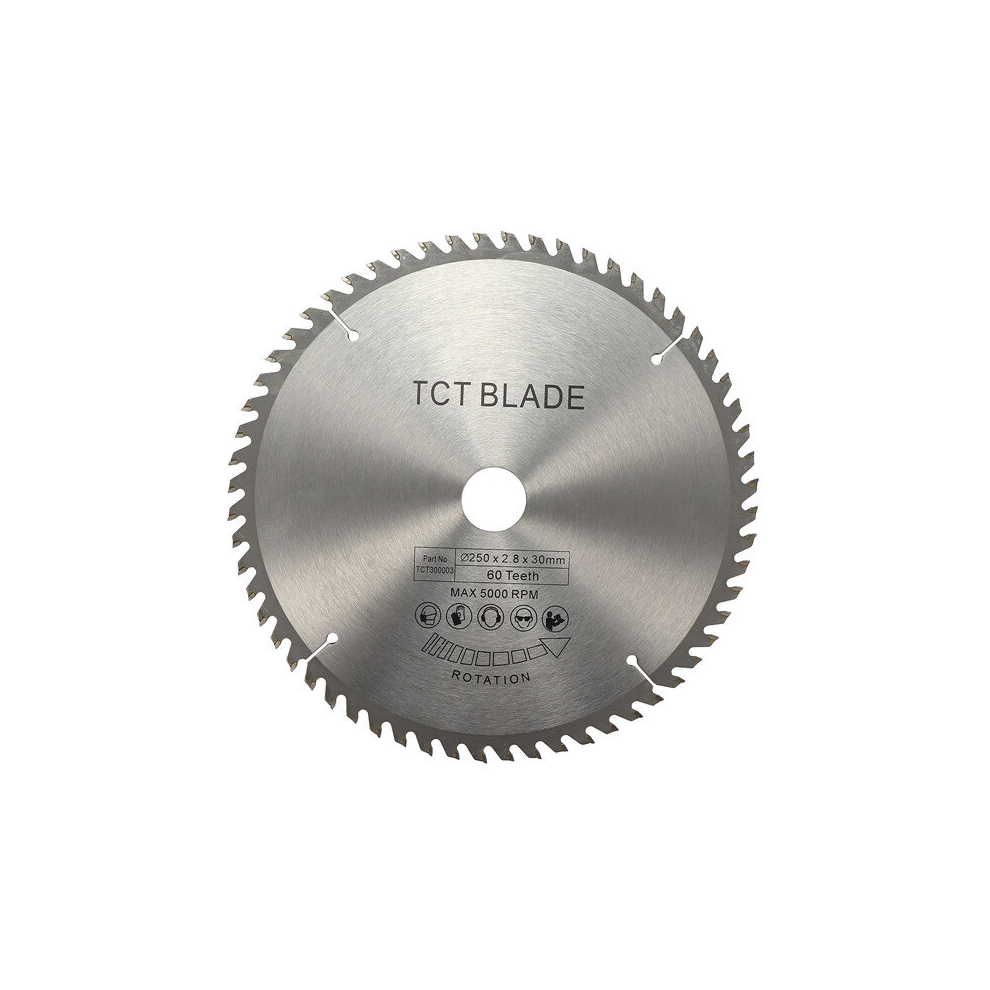 250Mm Tct Circular Saw Blade 60T For Bosch Makita 255Mm Saws 5060268361805