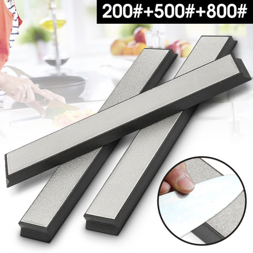 3pcs 200/500/800 Grit Sharpener Sharpen Stone Edge Diamond Whetstone with Base 1