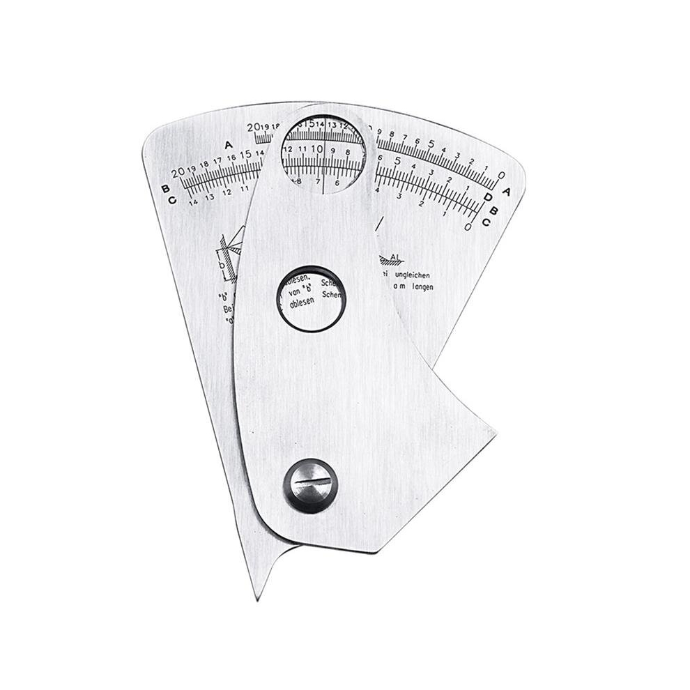 Stainless Steel Fan Shape Welding Gauge Angle Height Test Ruler Welding Inspection Gage 753128422956