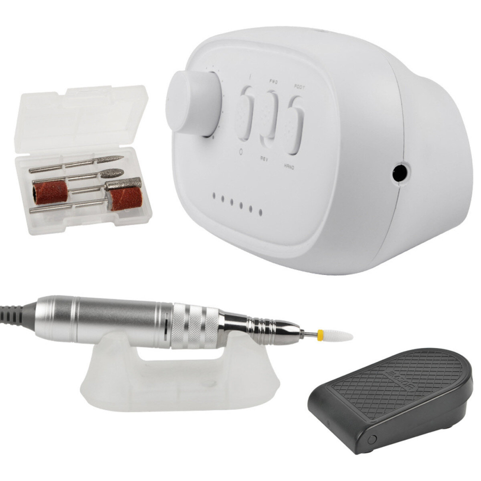 White/Black 35000Rpm Electric Nail Drill Machine Manicure Pedicure Drill Jades Jewellery Polisher Grinder Engraving Tools