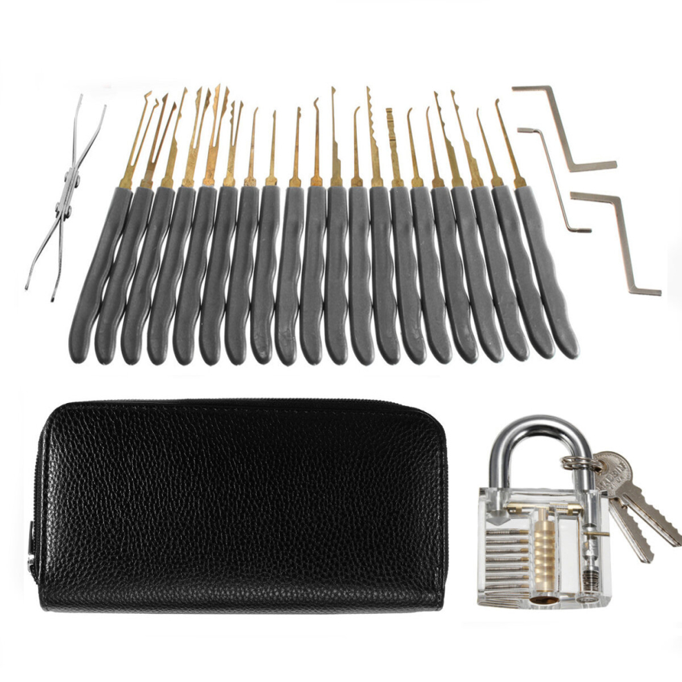 Daniu 26Pcs Padlock Locksmith Training Starter Practice Kit Lock Unlocking Pick Tool 6908259604687