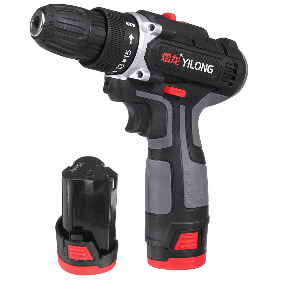 12V Rechargeable Electric Drill Household Impact Drill Electric Screwdriver Cordless Li-Ion Drill Driver With Led Light 300743169560