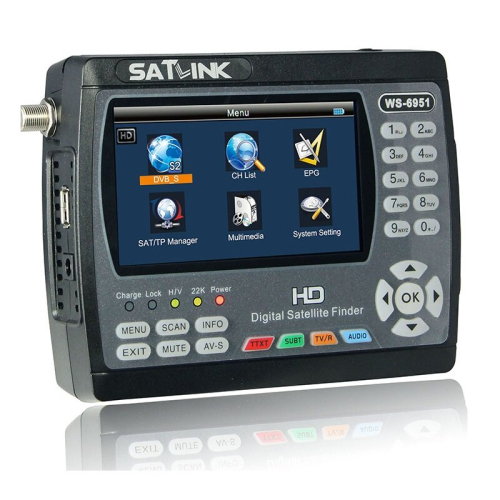 Satlink WS-6951 DVB-S/S2 HD Satellite Finder with MPEG-2/MPEG-4 Compliant and Backlight 2