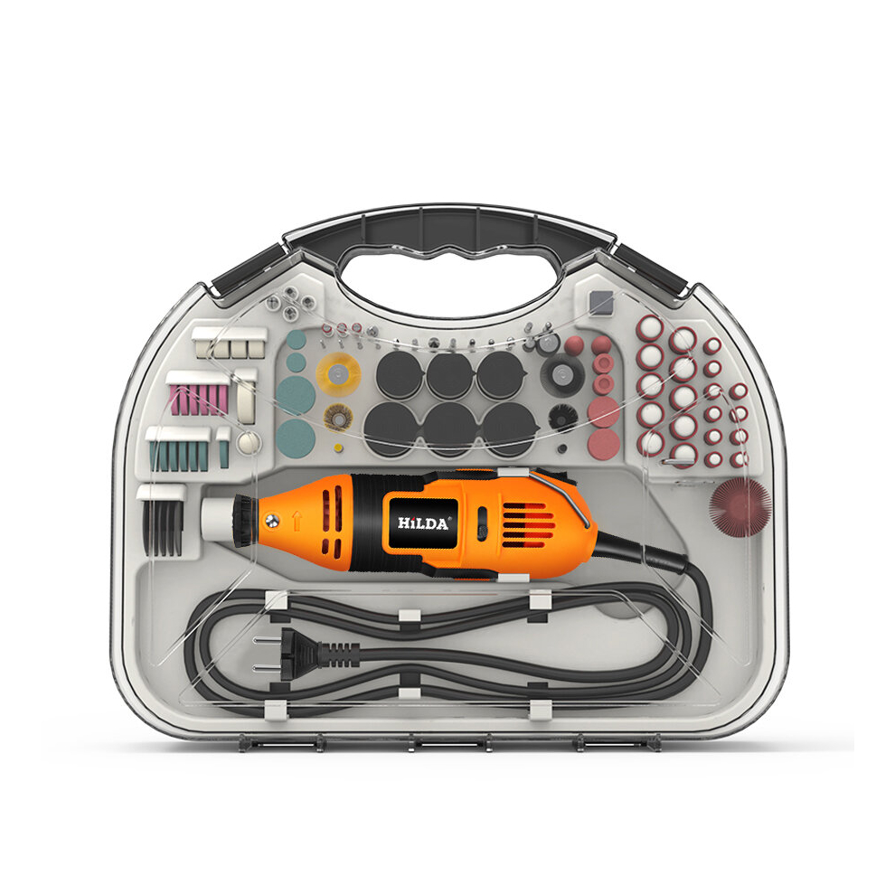 Hilda 220V 200W Electric Mini Drill Grinder Engraving Pen Electric Grinding Machine With 210Pcs Rotary Tool Accessories 6900062006306