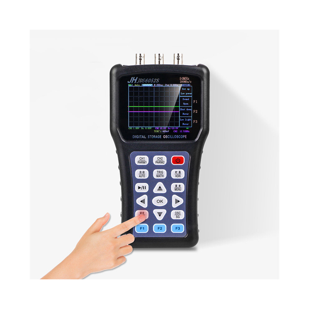 Jds6052s Handheld Dual Channel Digital 50M Bandwidth Oscilloscope+5M Function Signal Generator With 2.8-Inch Screen 6900060616699