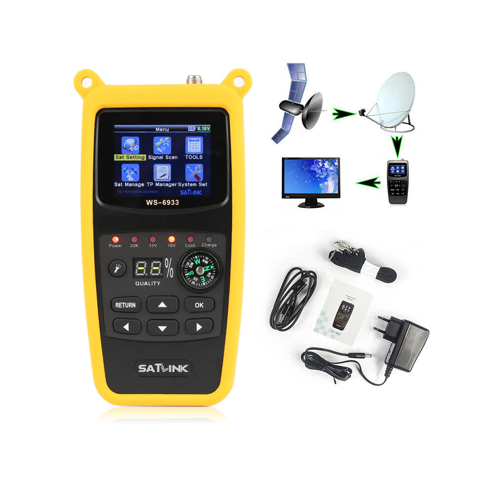 Satlink Ws-6933 Dvb-S2 Fta Cku Band Satlink Digital Satellite Finder Meter 791177514383