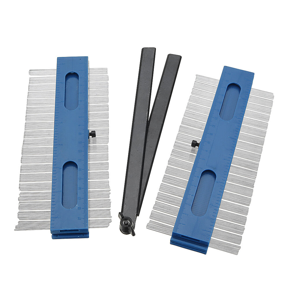 Drillpro 2 In 1 2X200mm Contour Gauge Profiles Copy Gauge Duplicator Wood Marking Tool Tiling Laminate Tiles Tools 791351211732