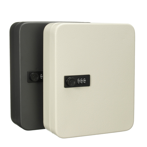 Lock Metal Key Storage Cabinet Wall Mounted Lockable Safe Box Combination Case 2