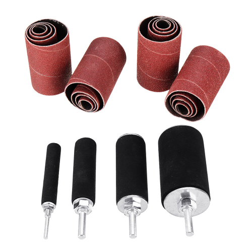 20Pcs/Set 80/120 Grit Sanding Drum Kit Drum Rubber Mandrels for Drill Press Woodworking Kit 2