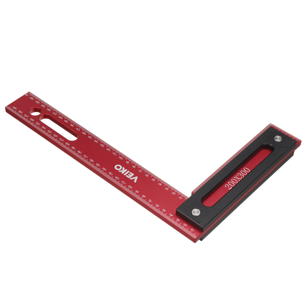 Veiko 300X200mm Aluminum Alloy Precision Woodworking Square Right Angle Ruler With Base 6908913091815