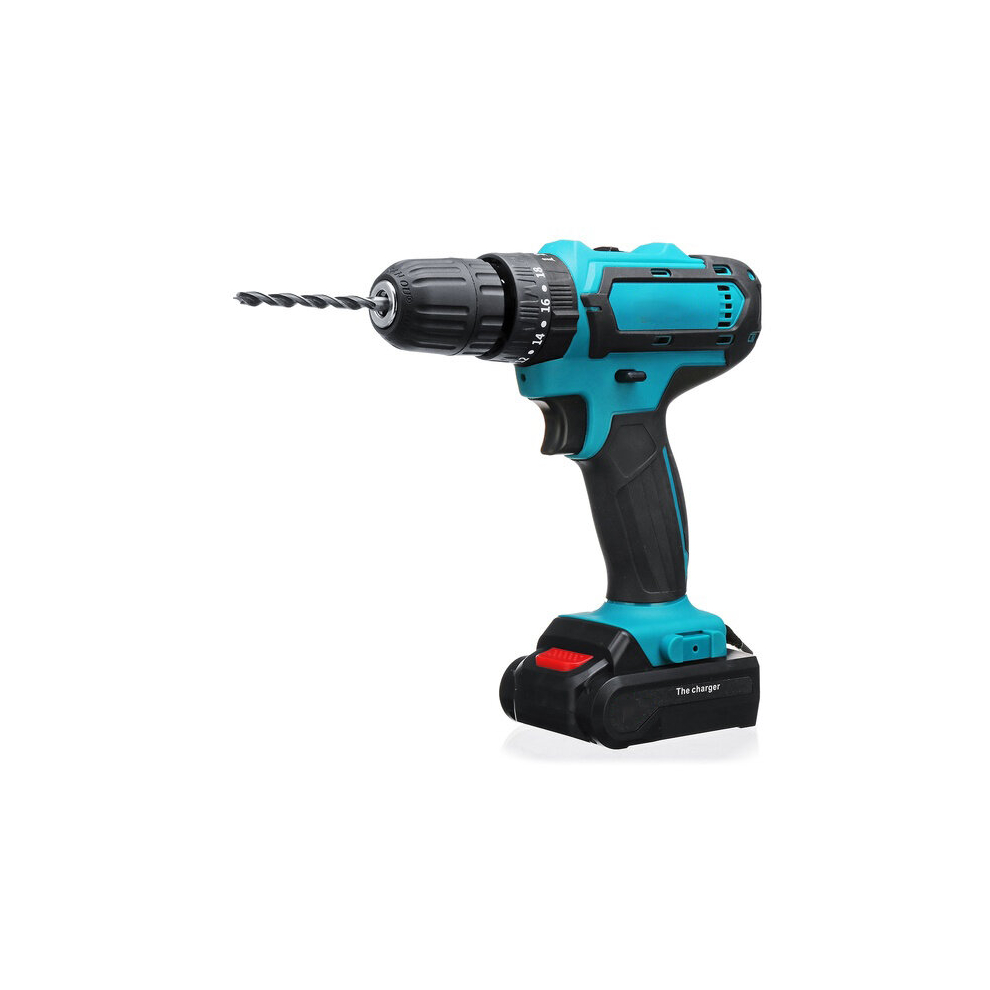 21V Cordless Electric Drill Rechargeable Screwdriver 2 Speed Woodworking Tool 791177555768