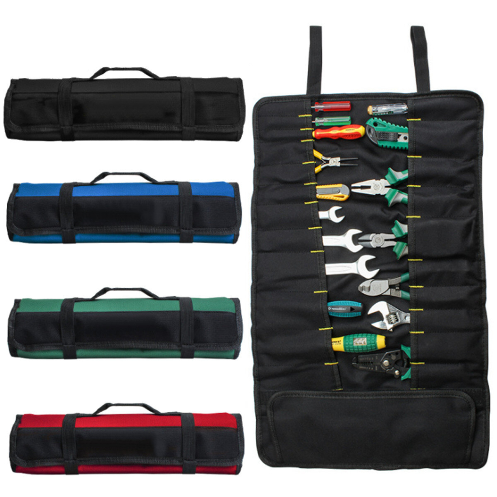 Portable Oxford 22 Pocket Tool Roll Spanner Wrench Fold Up Tool Storage Bag 8201796065606