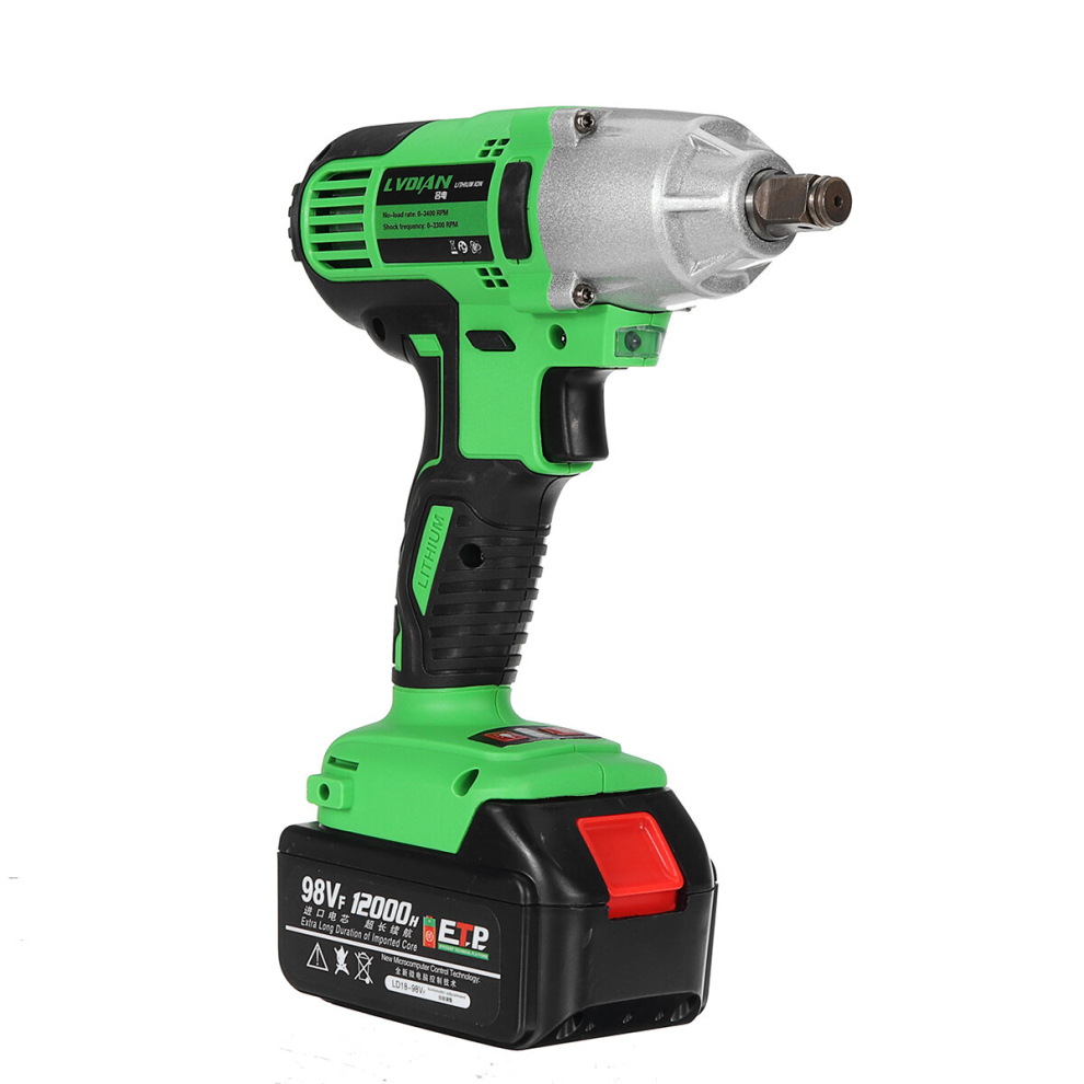 98Vf Cordless 1/2Inch Electric Impact Wrench Drill Driver 12000Mah Li-Ion Battery 438636261555