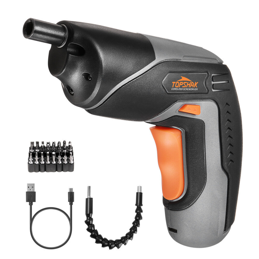 Topshak Ts-Esd1 4V Cordless Electricscrewdriver Led 2000Mah Li-Lon Battery For Repair Electric Scooter Home Repair Tools 705353223006