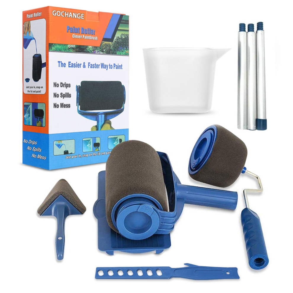 9 Pcs Paint Roller Set Painting Tool Combination Wall Brush Kit Oil Color Painted 6905372394051