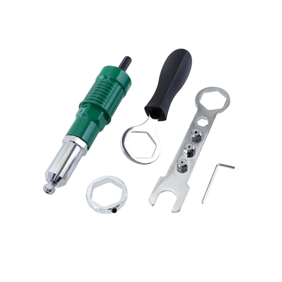 Drillpro Aluminum Alloy Electric Drill Rivet Nut Attachment Cordless Riveting Drill Adapter Riveting Tool Insert Nut Tool 3259413776607