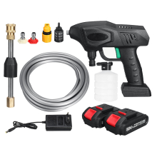 900W Cordless High Pressure Washer Battery Indicator Car Washing Machine Spray Guns Water Cleaner W/ 1/2 Battery For Makita
