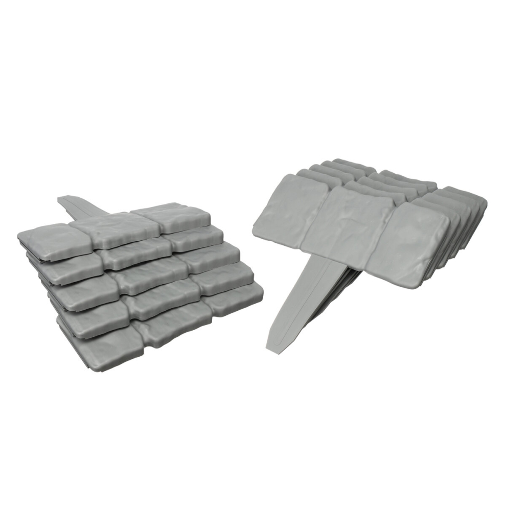 10Pcs Home Garden Edging Plastic Fence Stone Effect Lawn Yard Flower Plant Border Decorations 6905513412453