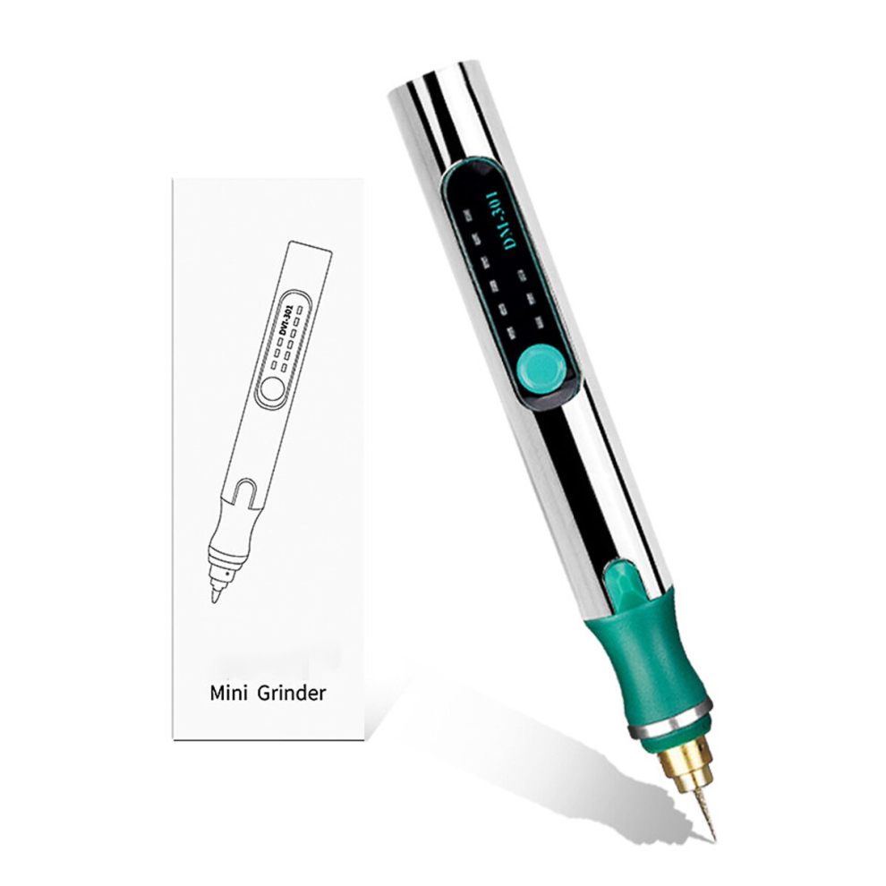 25000Rpm Portable Mini Electric Grinder 3 Gears Carving Rotary Pen Drill Engraving Grinding Tool W/ Battery Indicator 6900087711070