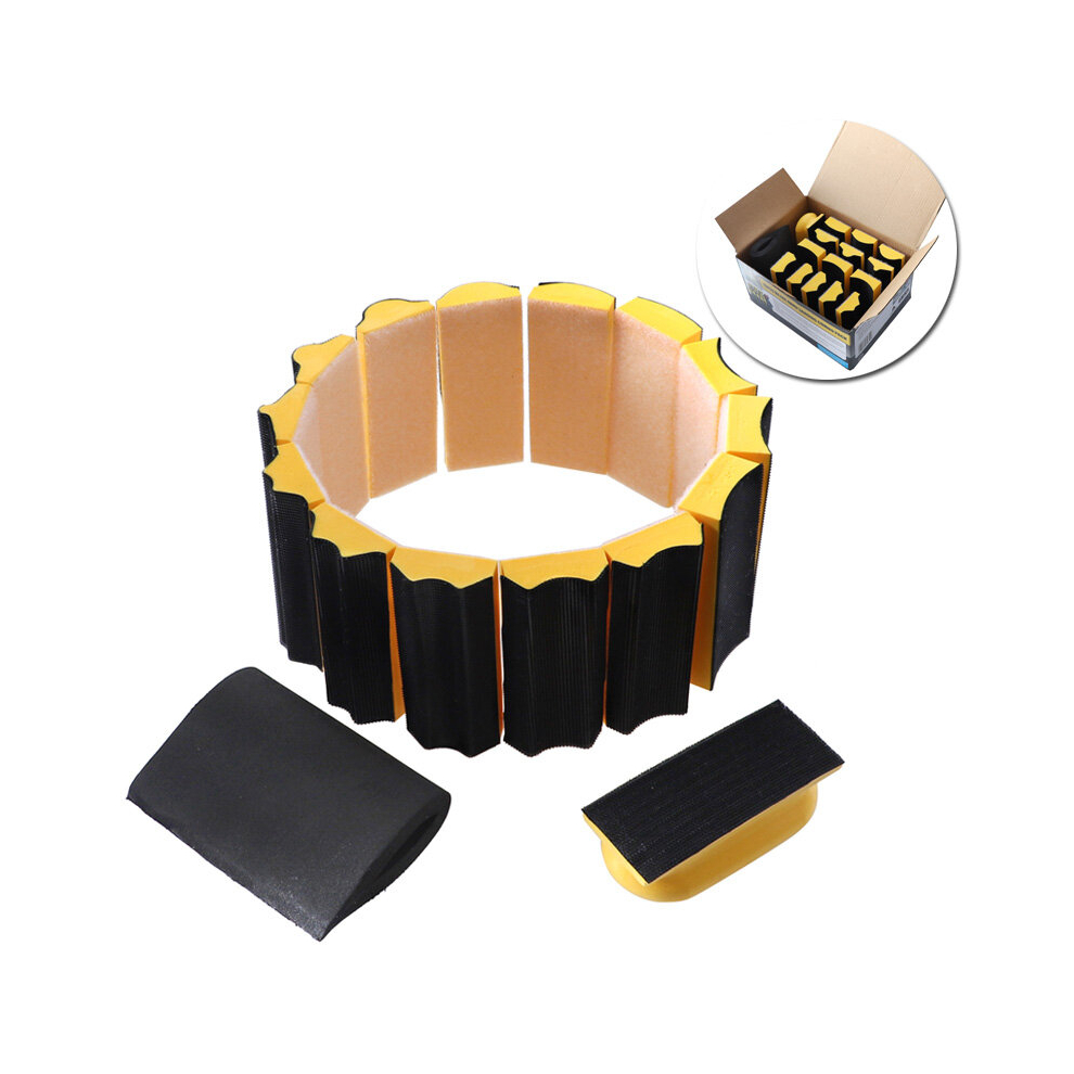 16Pcs Sanding Pad 40X100mm Shaped Hand Sanding Block Disc Grinding Sponge For Hook And Loop Sandpaper Abrasive Tool 4711148088091