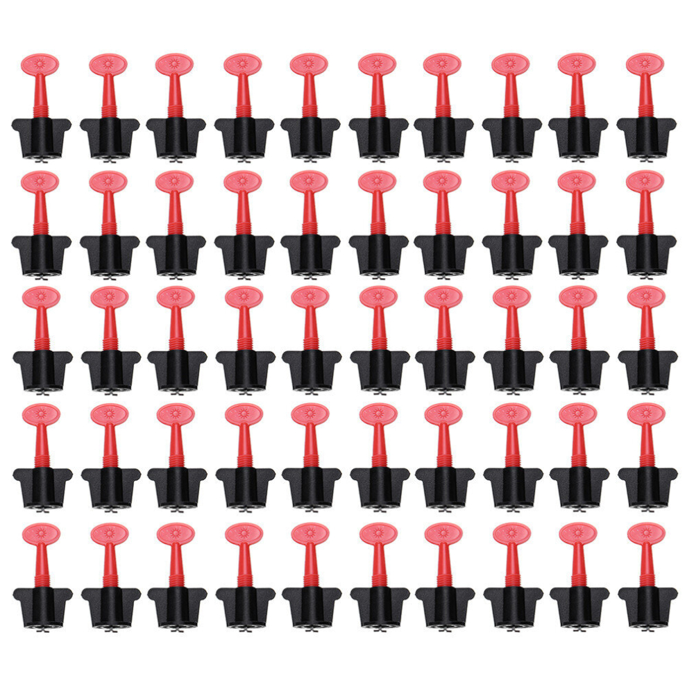 50Pcs Reusable Tile Spacers Leveler T-Lock Floor Tool Leveling Positioning System Kit 679067640803