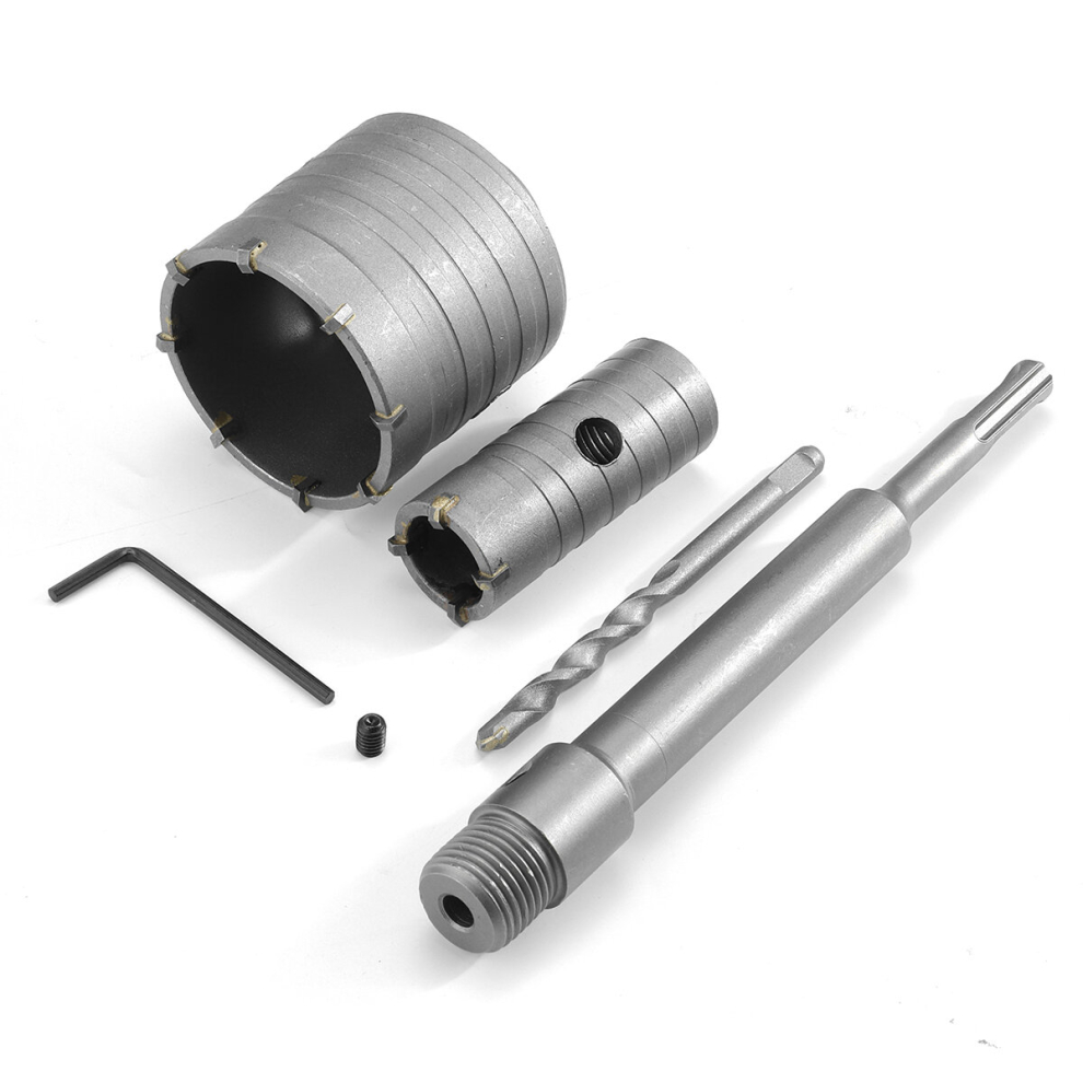 30 And 65Mm Concrete Cement Wall Hole Saw Cutter Drill Bit 200Mm Sds Shank Rod Wrench Tool Kit 6906138717169