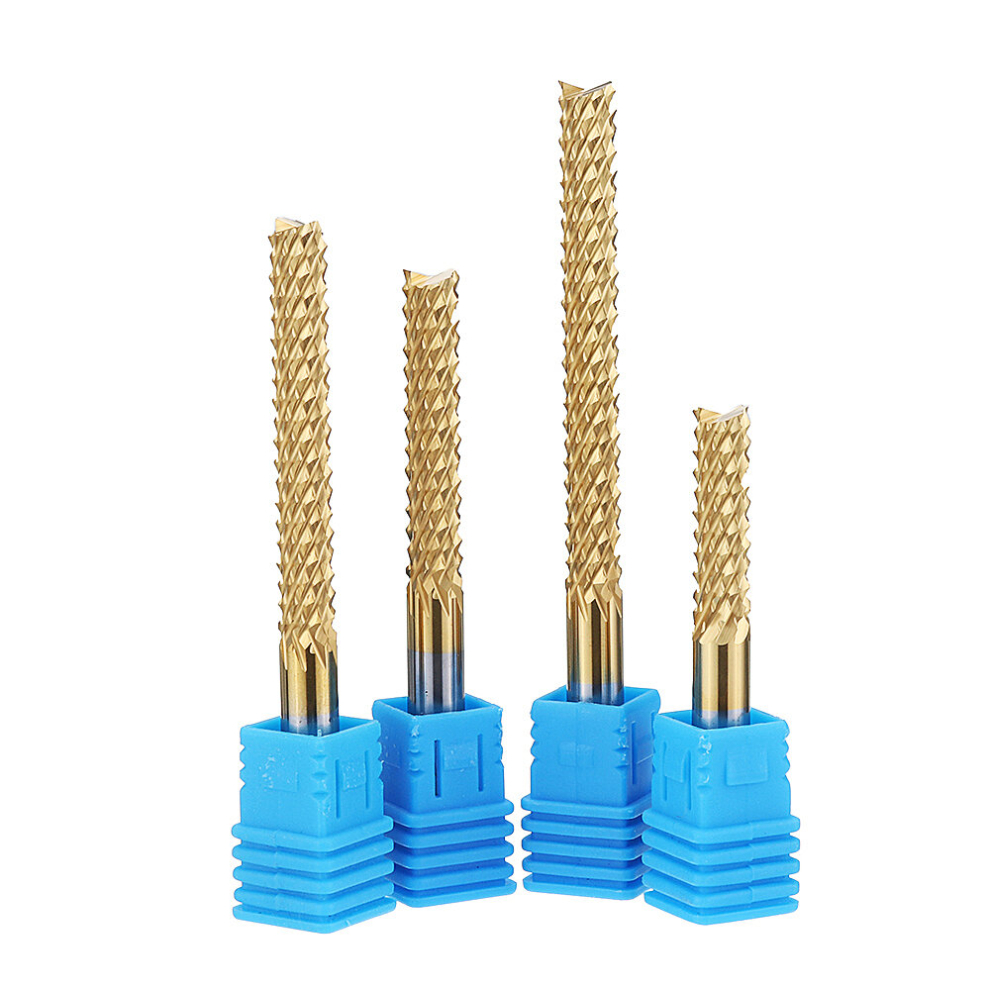 Drillpro 6Mm Shank Tungsten Carbide End Mill Titanuim Coated Pcb Milling Cutter 22/32/42/52Mm 6900041993368