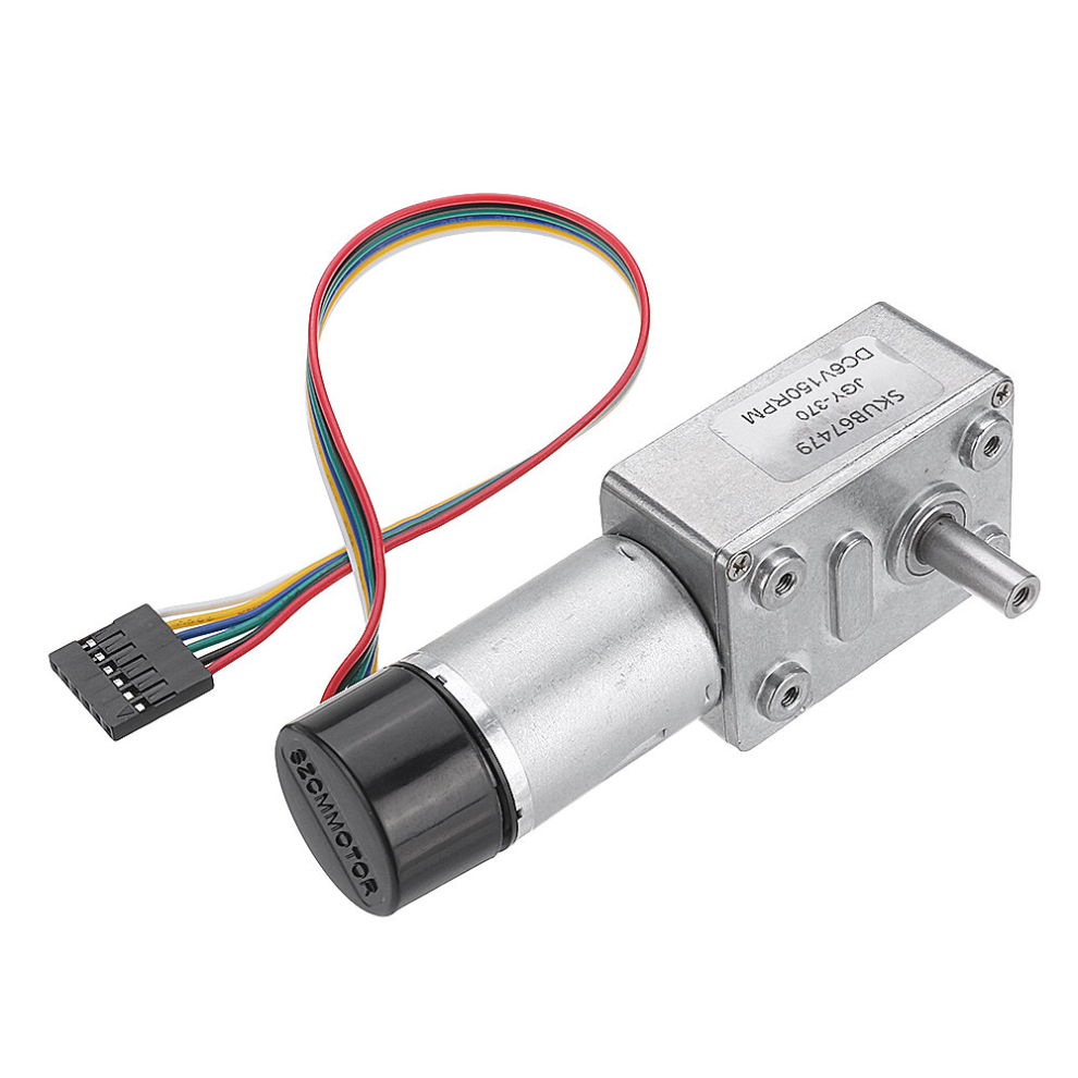 Machifit Jgy-370 Dc 6V Reduction Gear Turbine Motor Worm Self-Locking Encoder Motor Signal Feedback 3345536061376