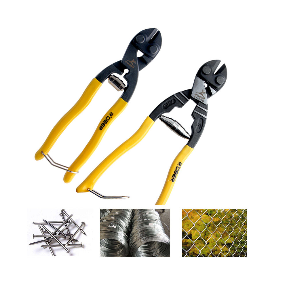 R'deer 8Inch 9Inch Mini Bolt Cutter Cr-V Wire Cutter Effort 50% Multitool Cutting Plier 6900040513321
