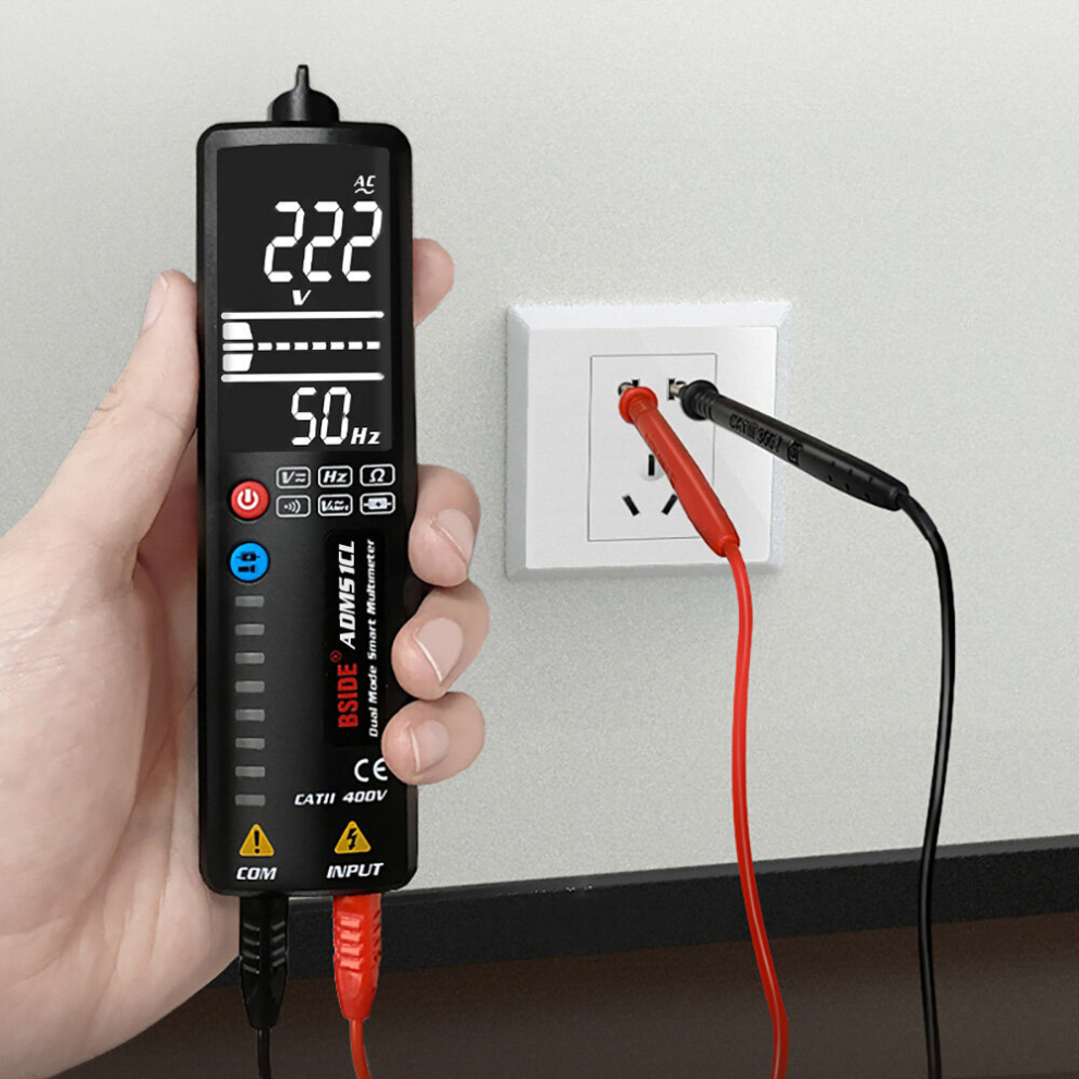 Bside Adms1cl 2.4" Lcd Backlight Dual Mode Smart Digital Multimeter 2000 Counts Auto Range Voltage Detector Tester 6900936646607