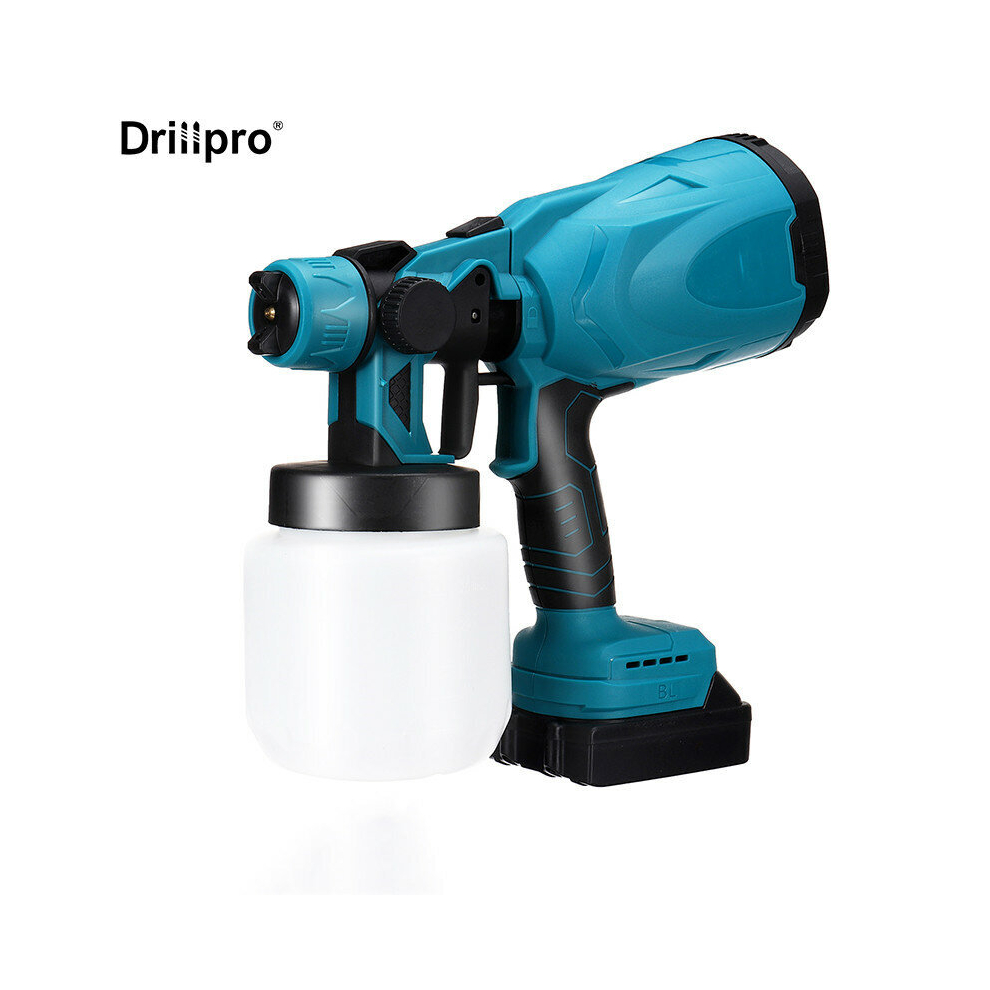 Drillpro 800Ml Red/Blue Suction Type Cordless Paint Sprayer Electric Paint Woodworking Spray Gun 6900869518101