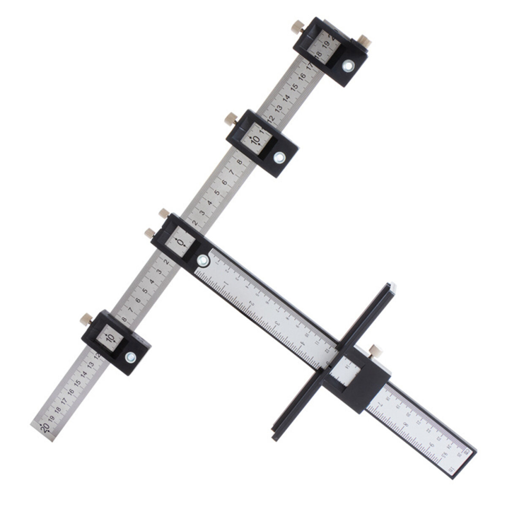 Drillpro Abs Cabinet Hardware Jig Punch Locator Drill Guide Woodworking Drilling Dowelling Hole Saw Ruler Tools 6900070667445