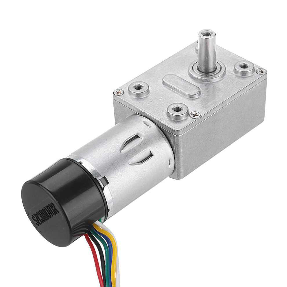 Machifit Jgy-370 Dc 12V 10/30/90/150Rpm Motor Reduction Gear Turbine Worm Self-Locking Encoder Signal Feedback Motor 3345536071955