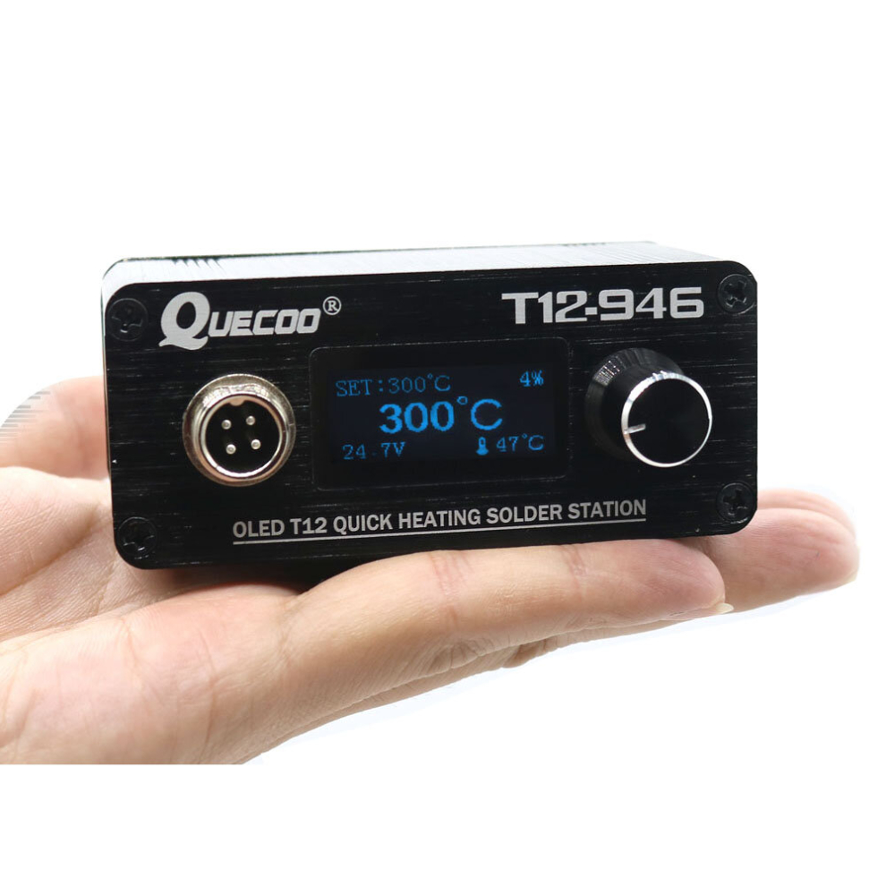 Stc T12-946 Mini Soldering Station Quick Heating Electronic 1.3Inch Digital Controller With M8 P9 Handle Soldering Iron Tip 6900055667361