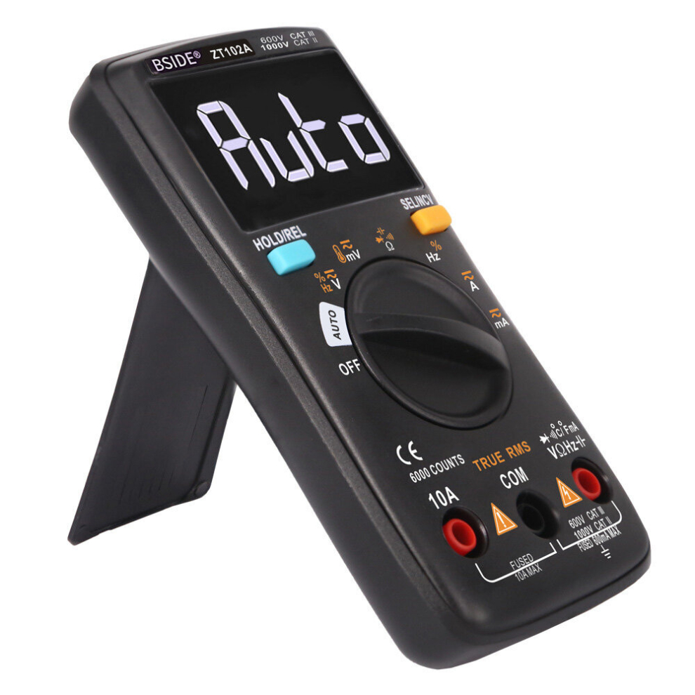 Zt102a Digital Multimeter Ebtn Lcd True-Rms Ac/Dc Voltage Current Temp Ohm Frequency Diode Resistance Capacitance Tester 6905561056302