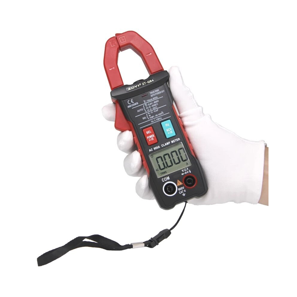 Digital Clamp Meter Zt-Qb4 4000 Count Multimeter Voltmeter Ac Ammeter Resistance Frequency Capacitance Temperature Tester 6904162047436