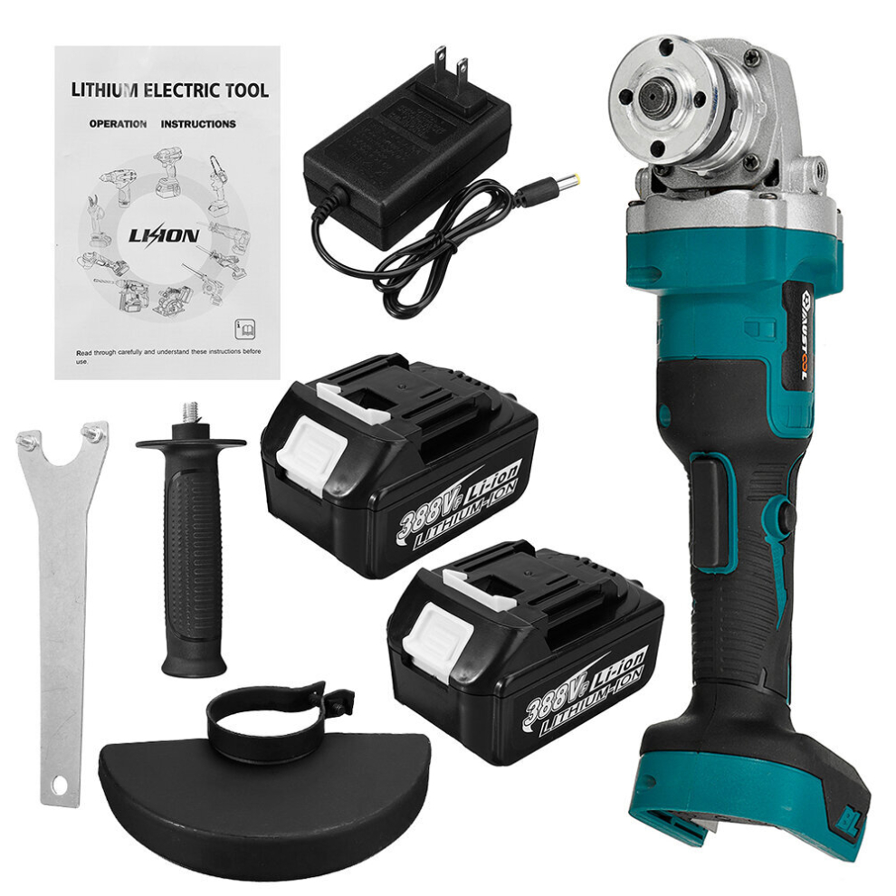 Mustool Rubber + Abs + Steel 388Vf 1600W 125Mm Makiita Blue Brushless Electric Polisher 6900883489807