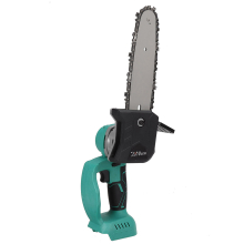 KIWARM 8 Inch Portable Electric Saw Pruning Chain Saw Rechargeable Woodworking Power Tools Wood Cutter Green/Blue Color