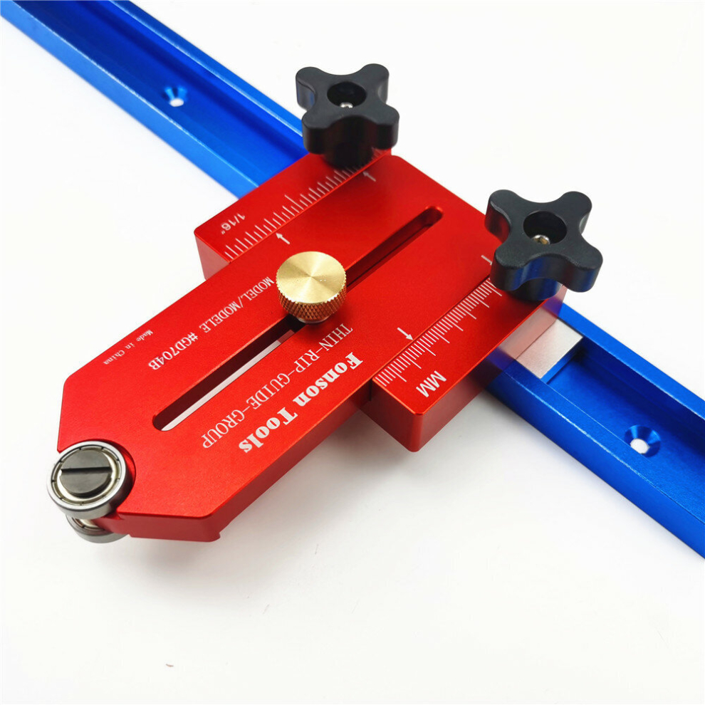 Fonson Upgrade Extended Woodworking Thin Rip Guide Lengthen Table Saw Fast Cutting Limit Fence Workbench T Track Guide 6902824954665