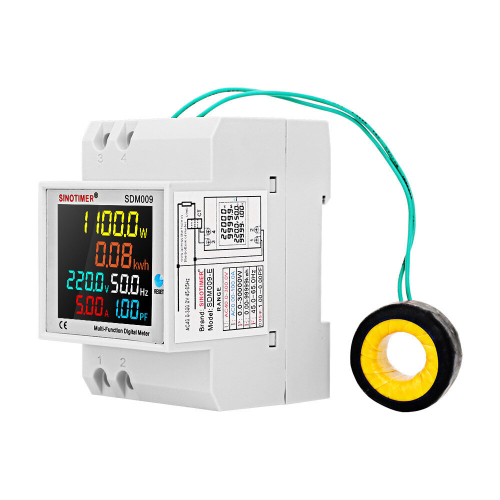 SINOTIMER SDM009 AC40-300V Rail Single-phase Digital Voltage Current Frequency Power Factor Electric Multi-function Measuring Instrument 2