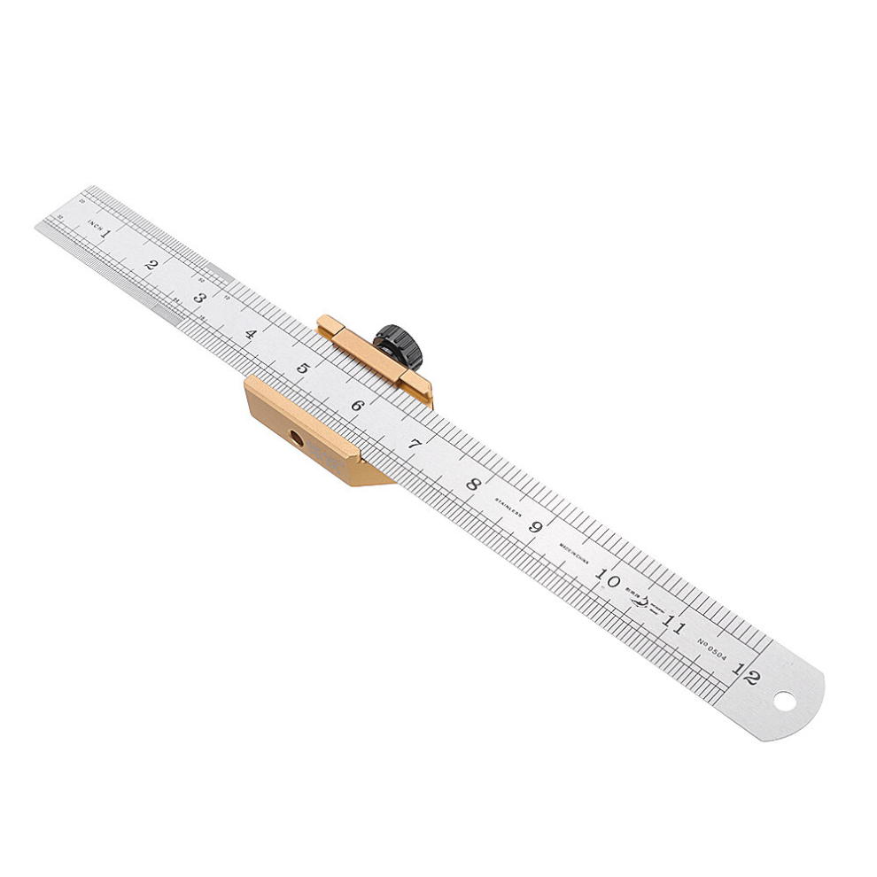 Woodworking 45 Degrees Angle Line Caliber Ruler 300Mm Precision Measuring Scribe Tool Woodworking Tool 787851499749