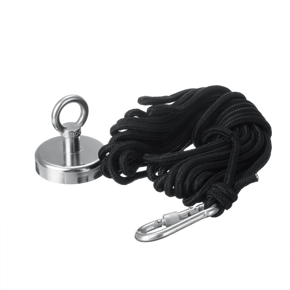250Kg Pull Fishing Treasure Hunting Neodymium Recovery Magnet + 10 Metre Rope 730062022237
