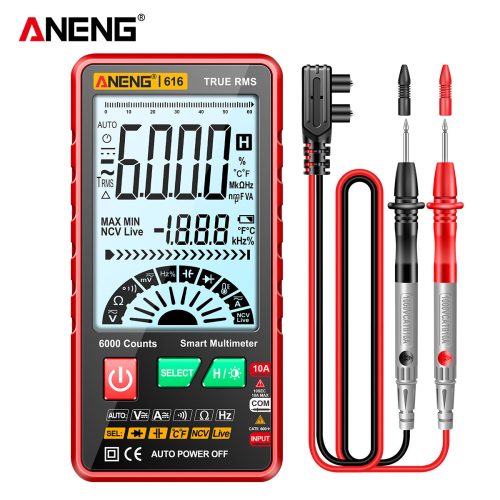 ANENG 616 Large Screen Backlight Digital Multimeter 6000 Counts Ultra thin Intelligent AC DC Voltage Current Multmetro TestTool 1
